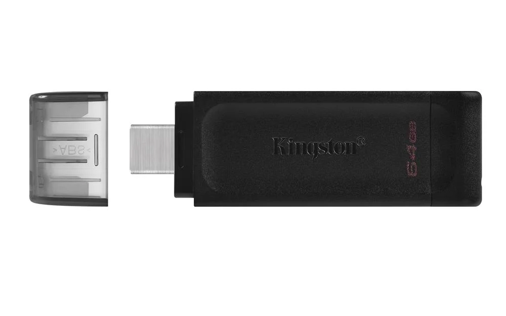 Pen Drive Datatraveler 70 64gb Usb-C 3.2 Gen 1 Preto - Kingston