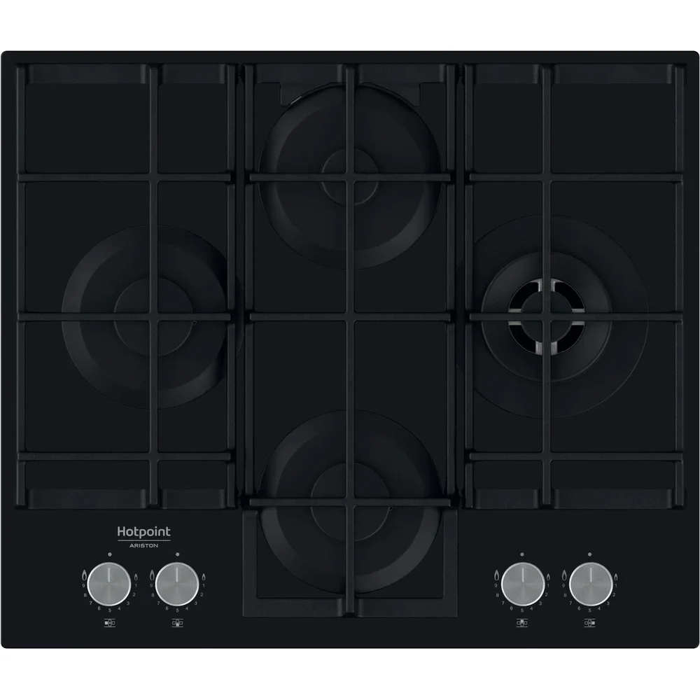 Placa G&aacute;s Natural (Preto) HAGS 62F BK - HOTPOINT