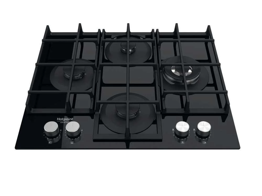 Placa G&aacute;s Natural (Preto) HAGS 62F BK - HOTPOINT