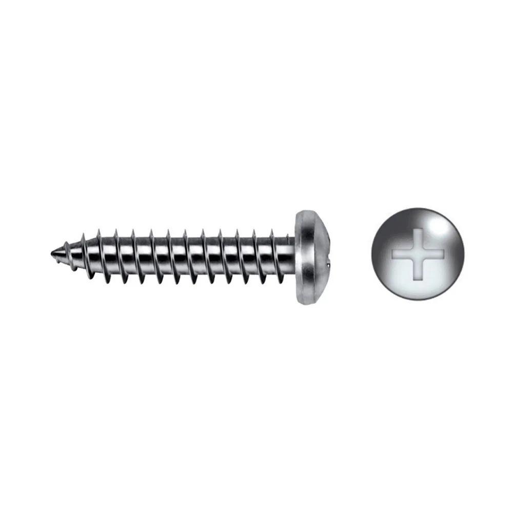 Caixa 250 Unid. Parafuso Chapa Cabe&ccedil;a de Queijo Philips Din/Ref 7981 4,2x25mm Zincado Celo