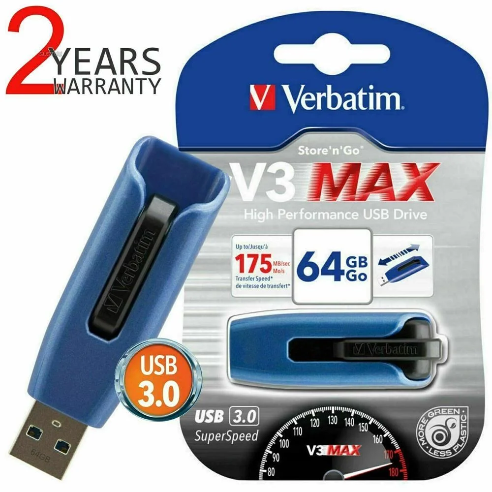 Usb-Stick  64gb Verbatim 3.2 Store'n Go V3 Max Black Retail