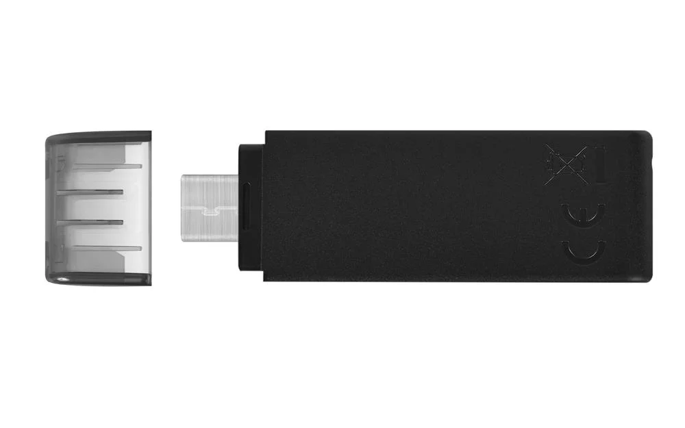 Pen Drive Datatraveler 70 128gb Usb-C 3.2 Gen 1 Preto - Kingston