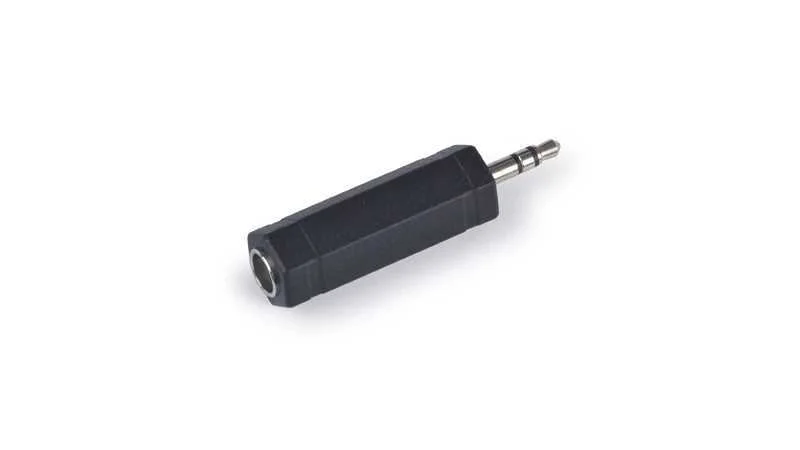 Adaptador de &Aacute;udio. Jack 6,3 Mm Est&eacute;reo F&ecirc;mea a Jack 3,5 Mm Est&eacute;reo Macho.