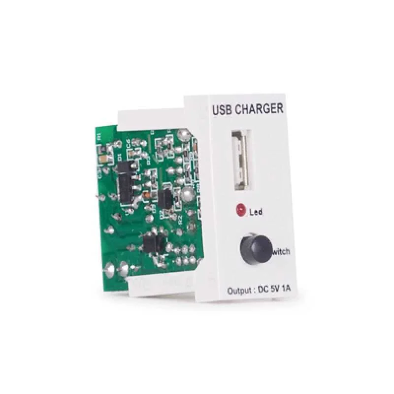 1/2 Painel de Liga&ccedil;&atilde;o para Carregador. Usb a F&ecirc;mea. 22,5 X 45 X 46 Mm de Profundidade