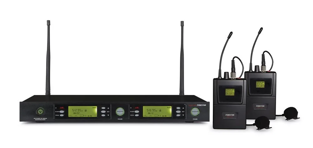 Micr&oacute;fono Inal&aacute;mbrico Dual de Mano Uhf