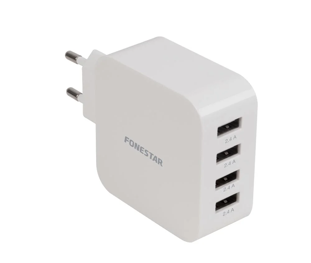 Carregador 4x Usb, 24 W, 4.8 A.