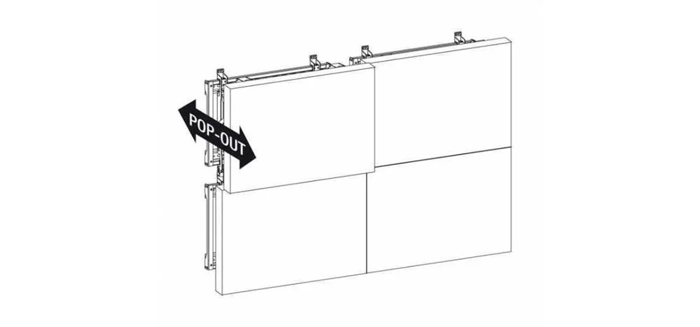 Suporte de Parede p/ V&iacute;deo Wall Pop-Out 45" a 70"