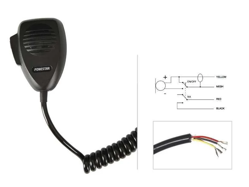 Microfone de comunica&ccedil;&otilde;es de m&atilde;o
