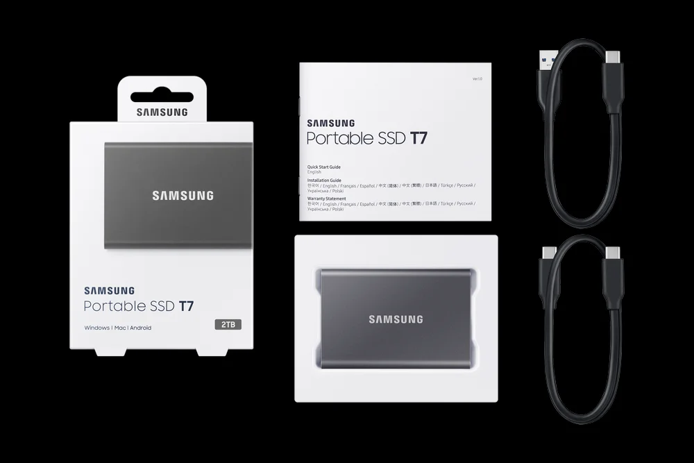 Samsung T7 SSD 2tb Usb 3.2 Gris Carb&oacute;n