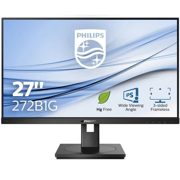 Philips Monitor LED Ips 27" Fhd Vga Dvi Hdmi Dp U.