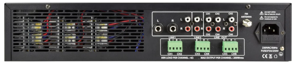 A6 Tri Stereo Amplfier 6x200w