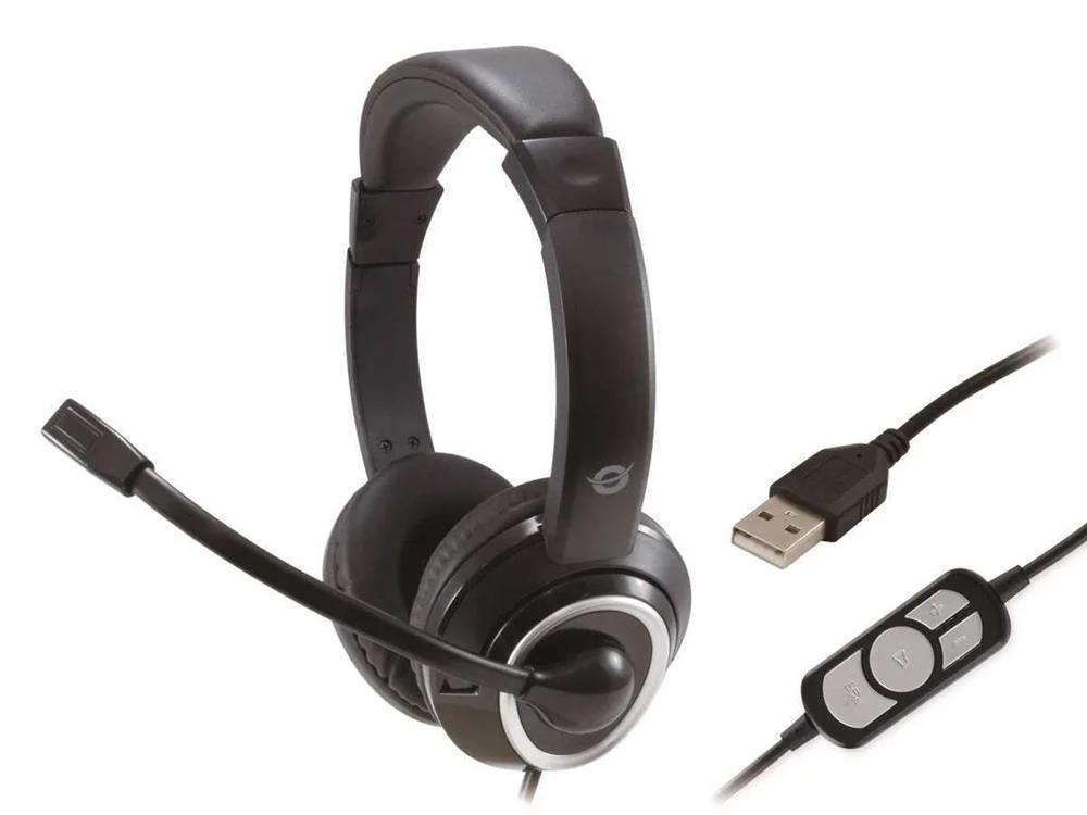 Conceptronic Headphones  Polona Usb Black