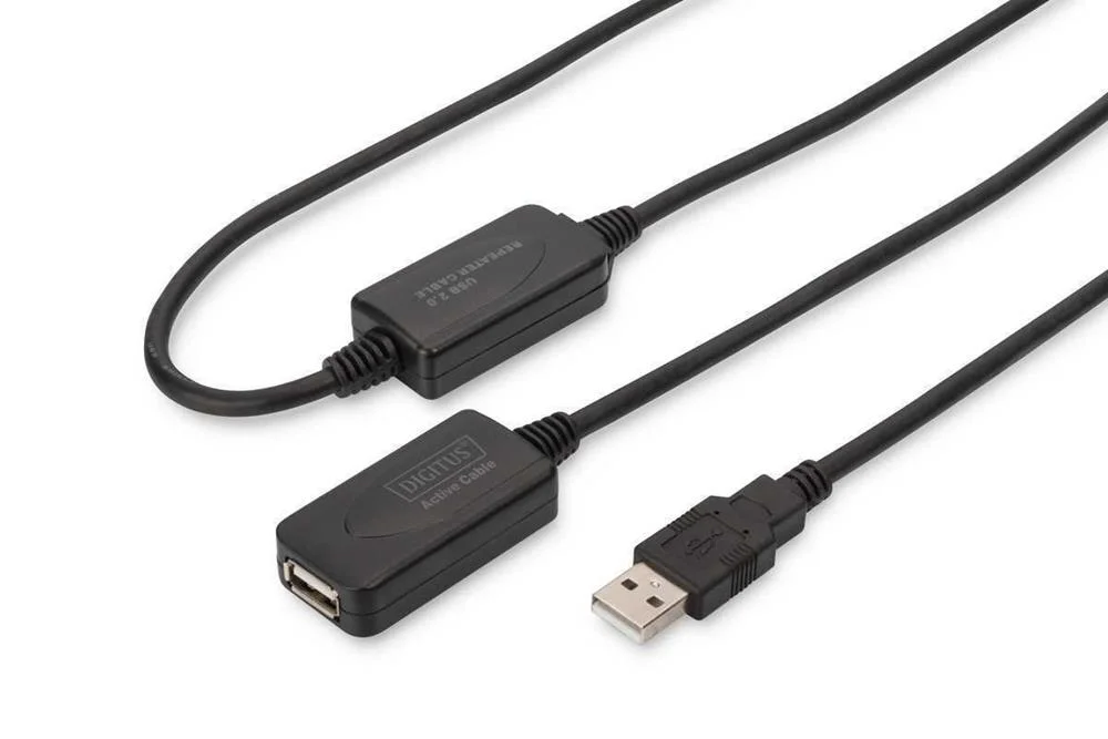 Digitus Cabo Extensao Activa Usb 2.0 Preto - 20mt