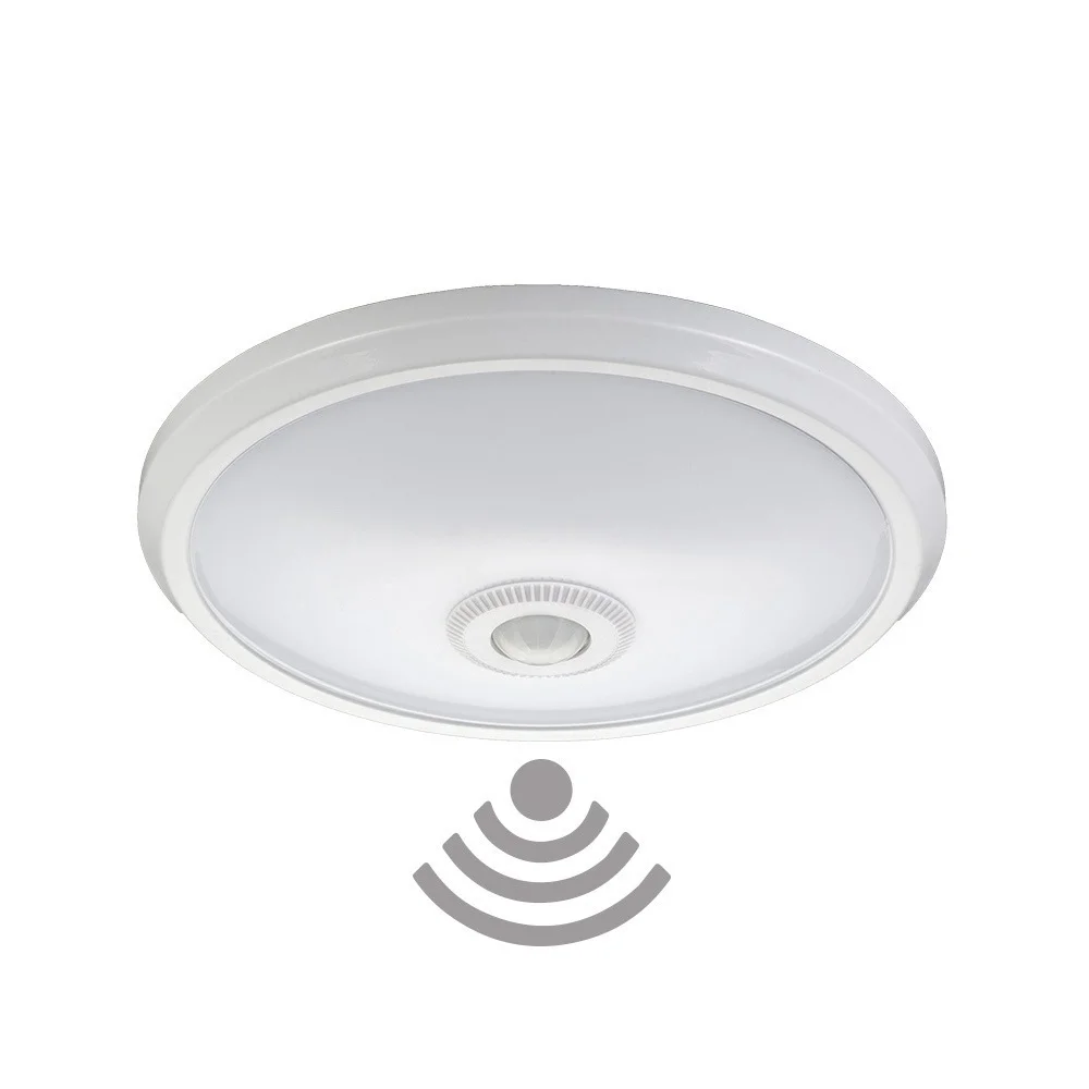 Candeeiro de Teto de Superf&iacute;cie LED com Sensor e Luz de Emerg&ecirc;ncia Ip20 16w 30 Leds 4000k Daylight e