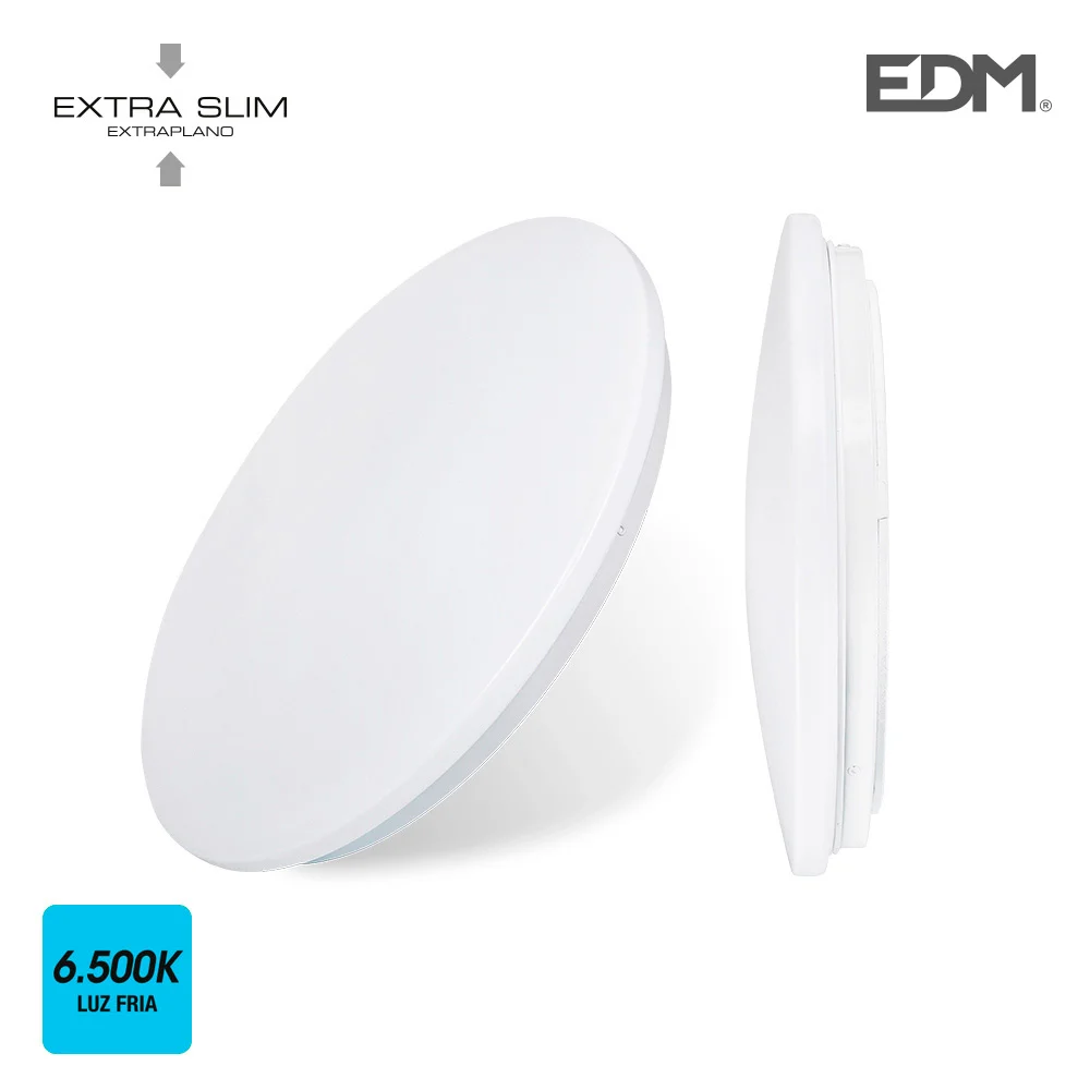 Candeeiro de Teto/Parede de Superf&iacute;cie LED 18w 6500k &Oslash;33x6,6cm Edm