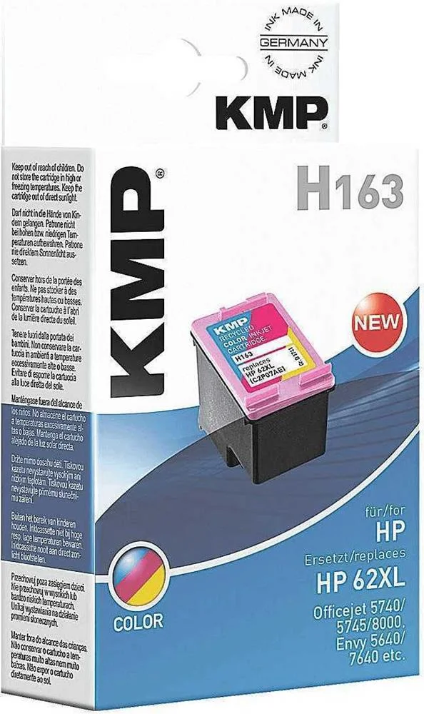 Cartucho de tinta KMP H163 de 3 cores compat&iacute;vel c