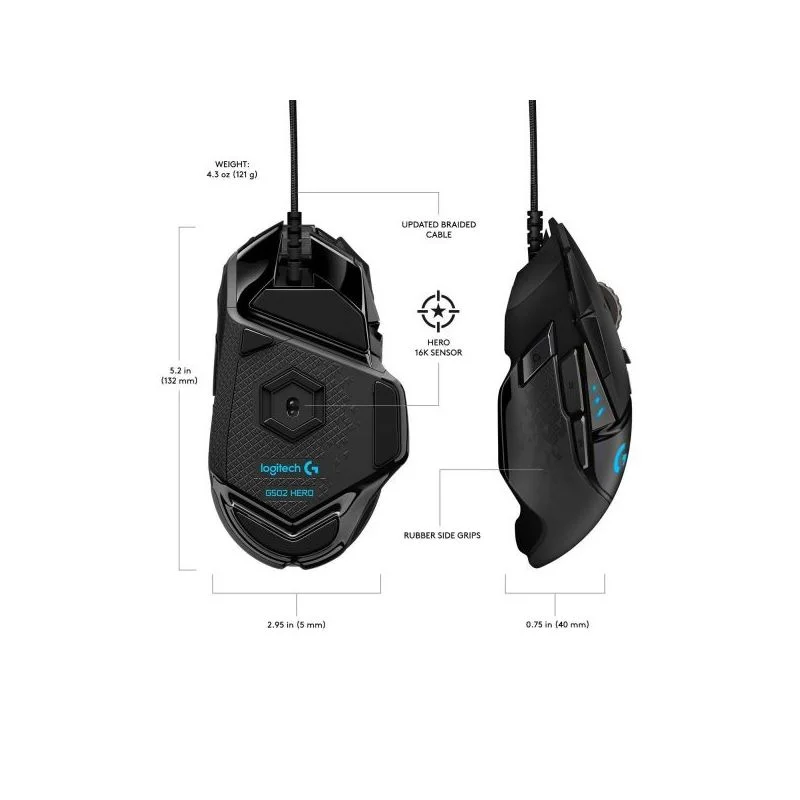 Rato Logitech G502 Hero 600 Dpi 