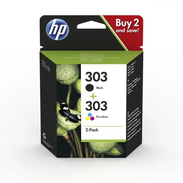 Tinta Hp 303 Pack Ahorro 2 Negro + Cian Magenta A.