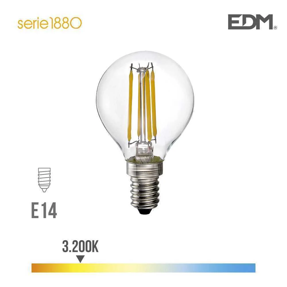 Lampada Esferica Filamento de LED E14 4w 550 Lm 3.