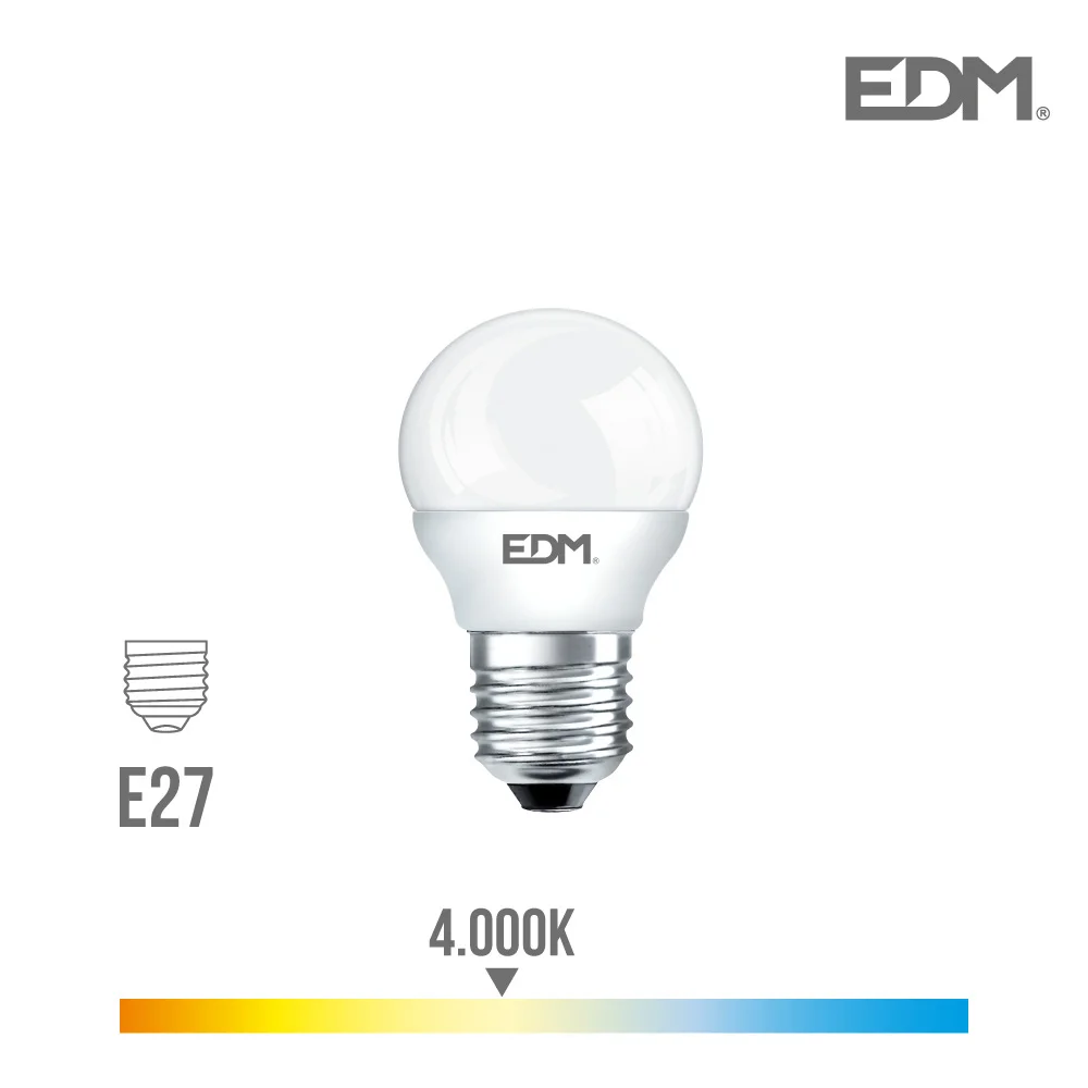 L&acirc;mpada Led E27 7w 600 Lm 4000k Luz Dia