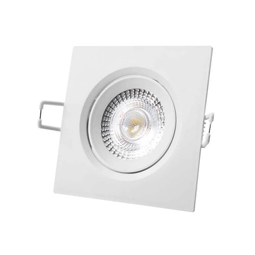Downlight Led Encastr&aacute;vel 5w 380 Lumen 6.400k Quad