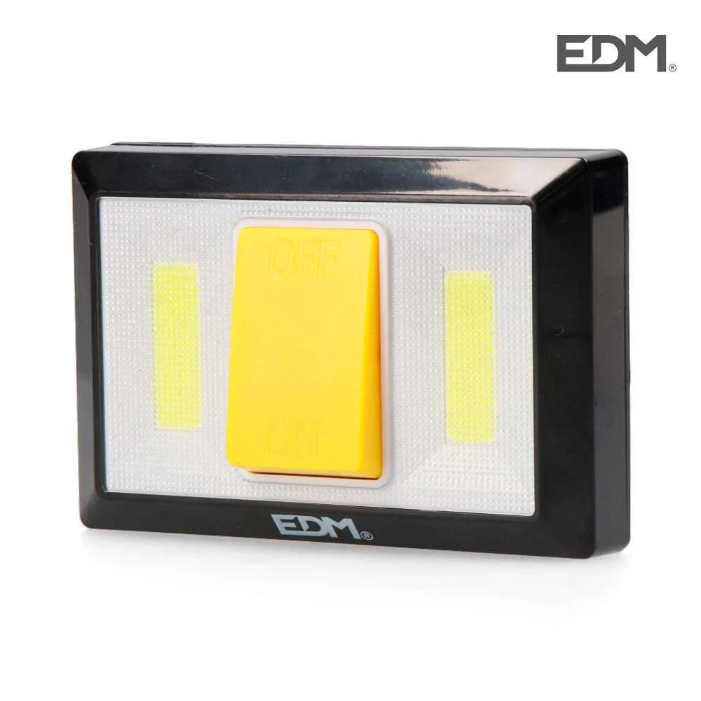 Lanterna 2 Leds 200 L&uacute;menes com Base Magn&eacute;tica e Adesiva 4xAAA (Pilhas Inclu&iacute;das) Edm