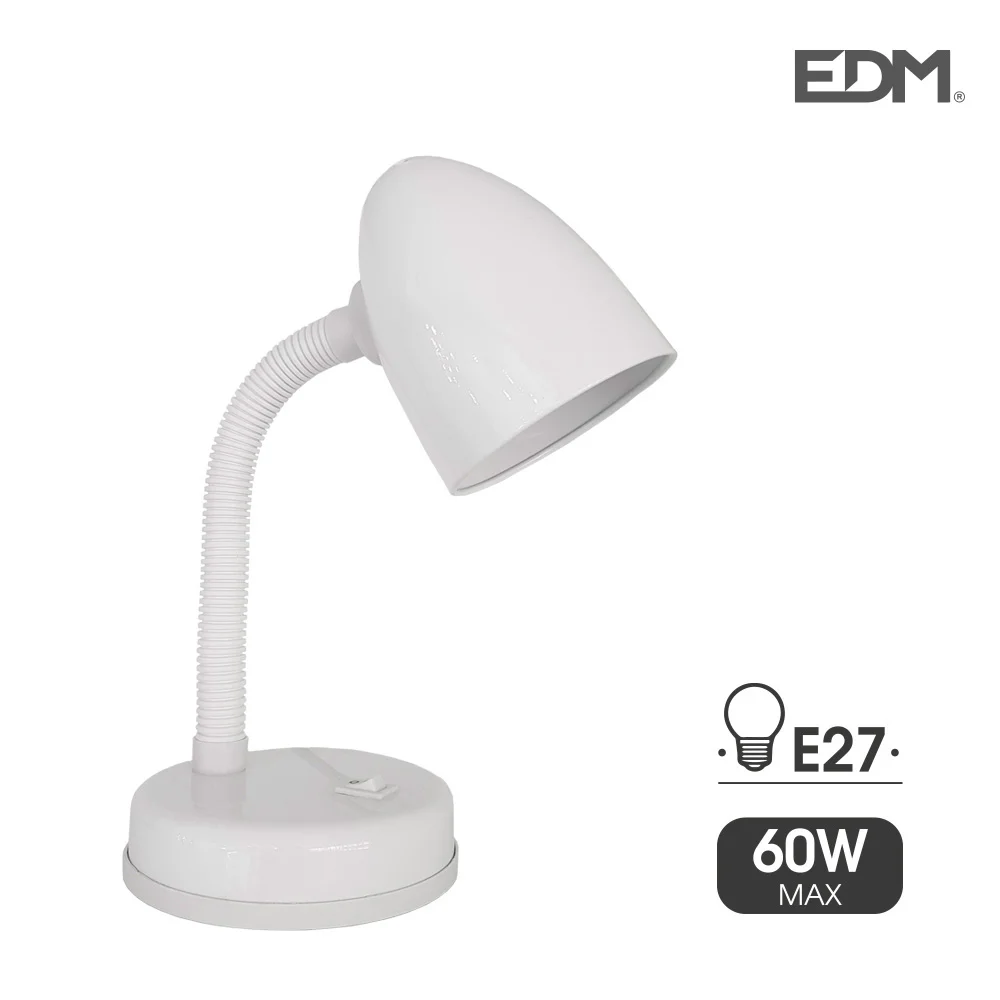Candeeiro De Mesa Modelo Amsterdam E27 60w Branco