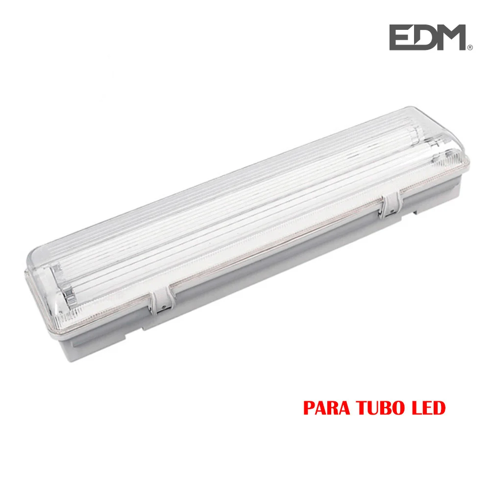 Armadura Fluorescente Estanca para Tubo LED 2x22w (Eq. 58w) 220v 155cm Ip65 Edm