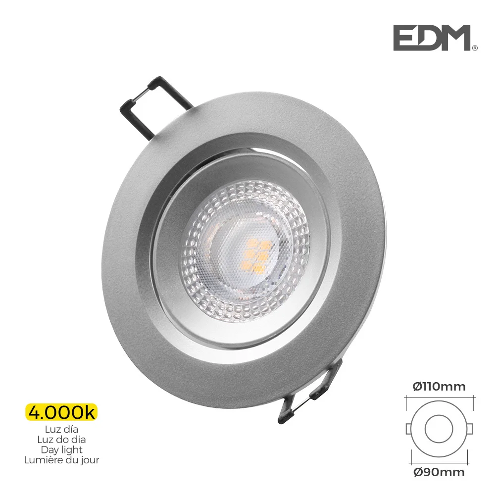Led Downlight Recessed 5w 380 Lumen 4.000k Redondo