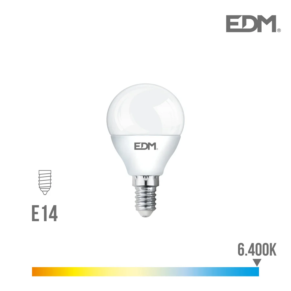 Lampada Esferica Led E14 5w 400 Lm 6400k Luz Fria