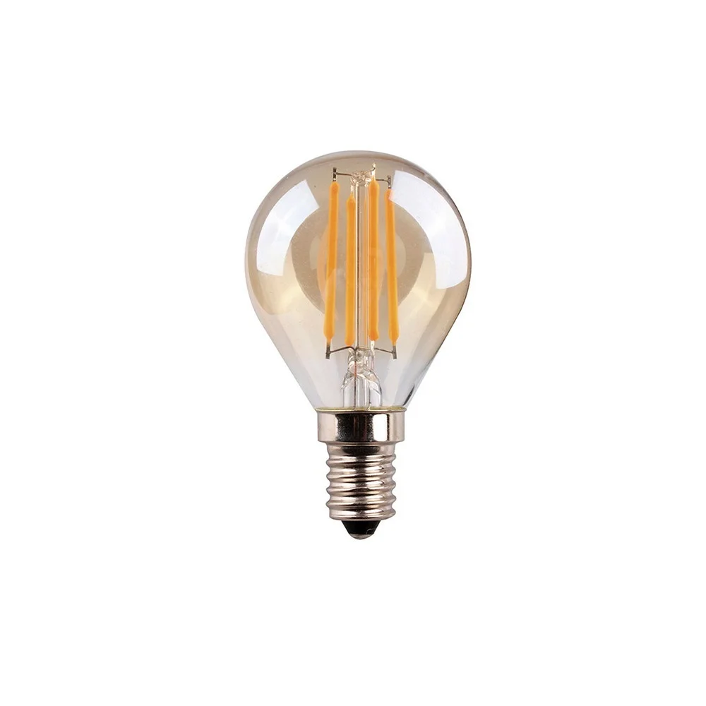 Lampada Esferica Filamento LED Vidro Vintage E14 .