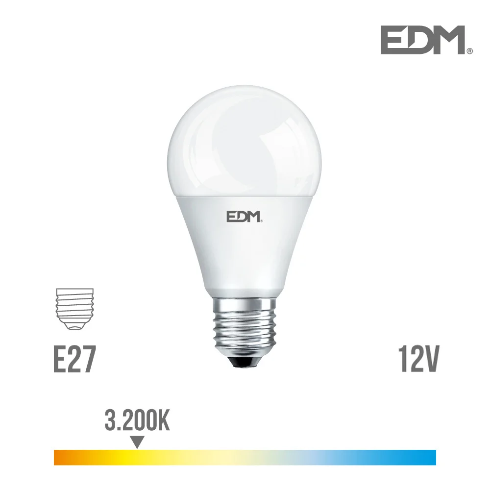 L&acirc;mpada Standard Led 12v Ac/dc E27 10w 810lm 3200k