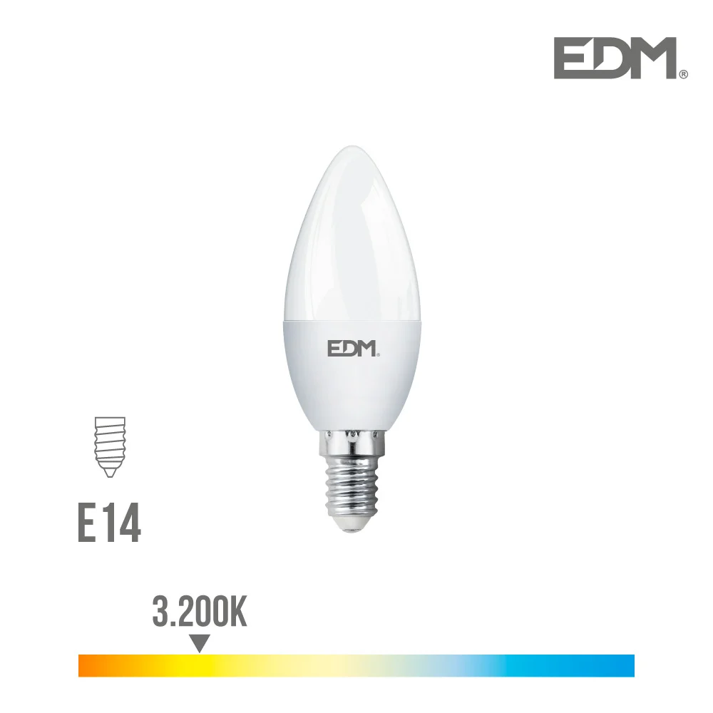 L&acirc;mpada Vela Led E14 7w 600 Lm 3200k Luz Quente