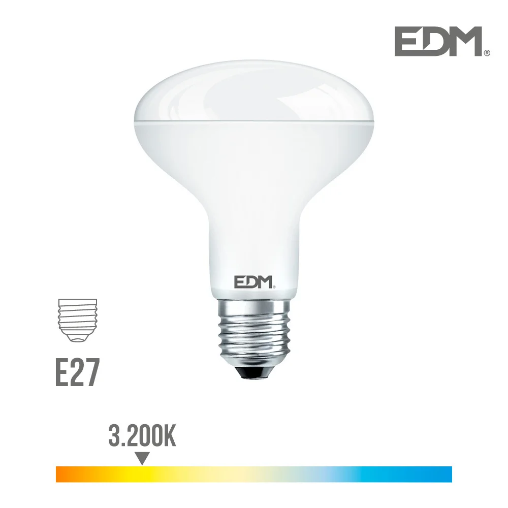 Lampada Reflectora LED R80 E27 10w 810 Lm 3200k L.