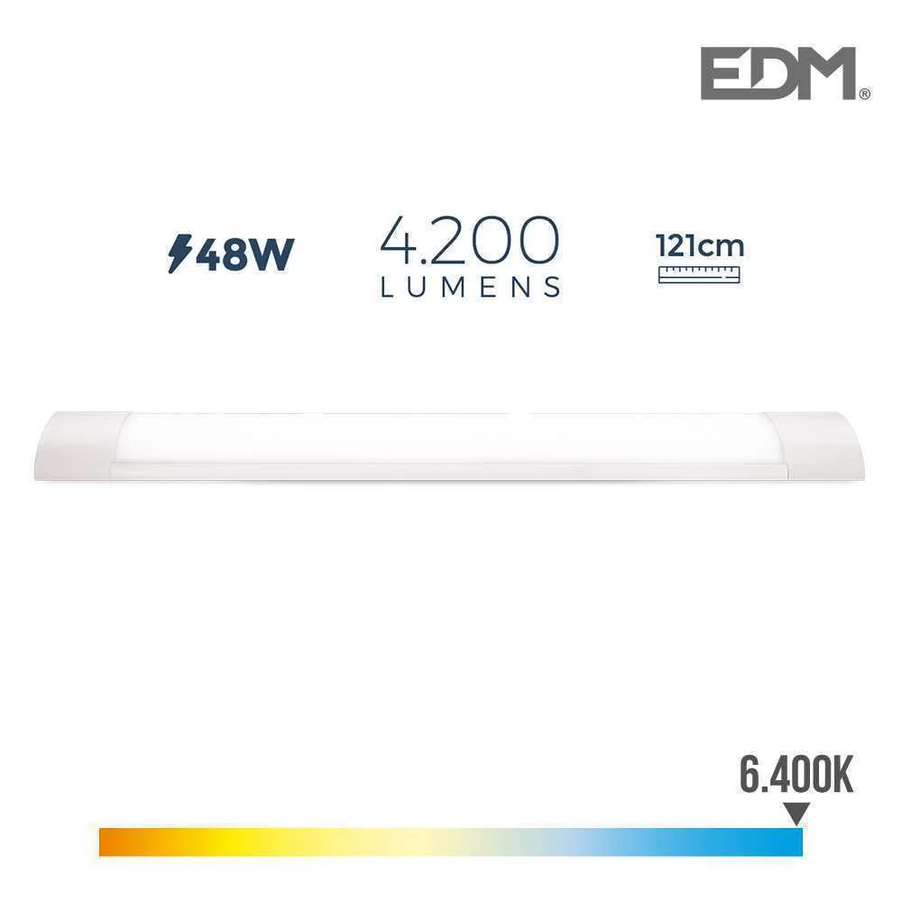 Armadura Electronica Led 48w 121cm 6.400k Luz Fria