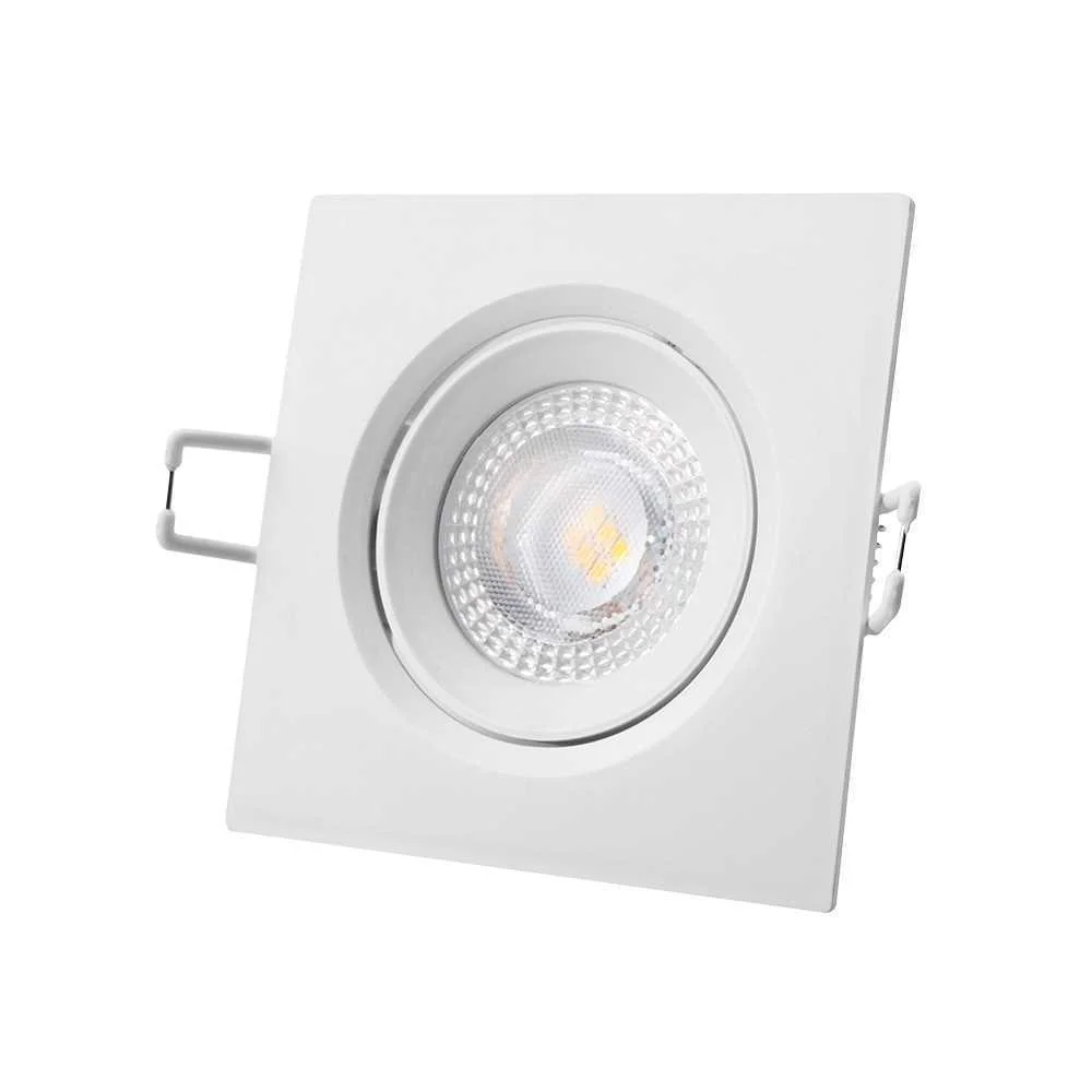 Downlight LED Encastr&aacute;vel 5w 380 Lumen 3.200k Qua.