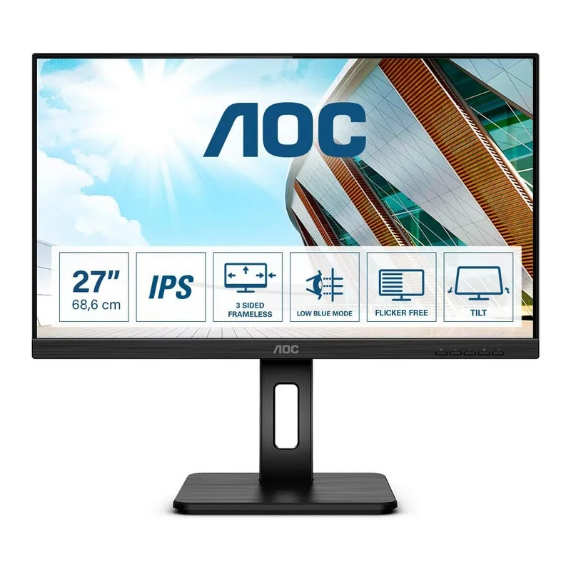 Monitor 27" 27p2q Ips Full Hd 75hz Preto - Aoc