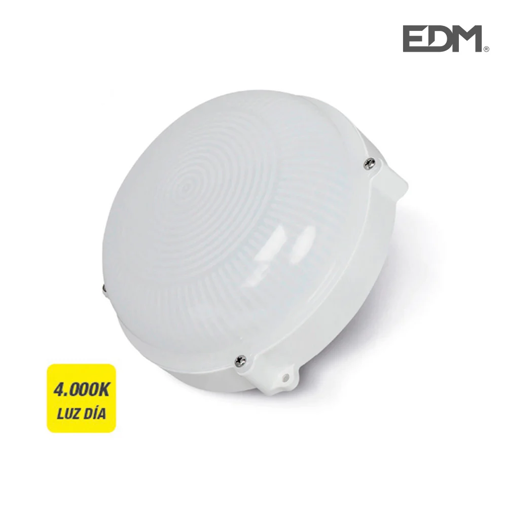 Aplique Exterior LED Redondo 12w 1080 Lumens Ip65.
