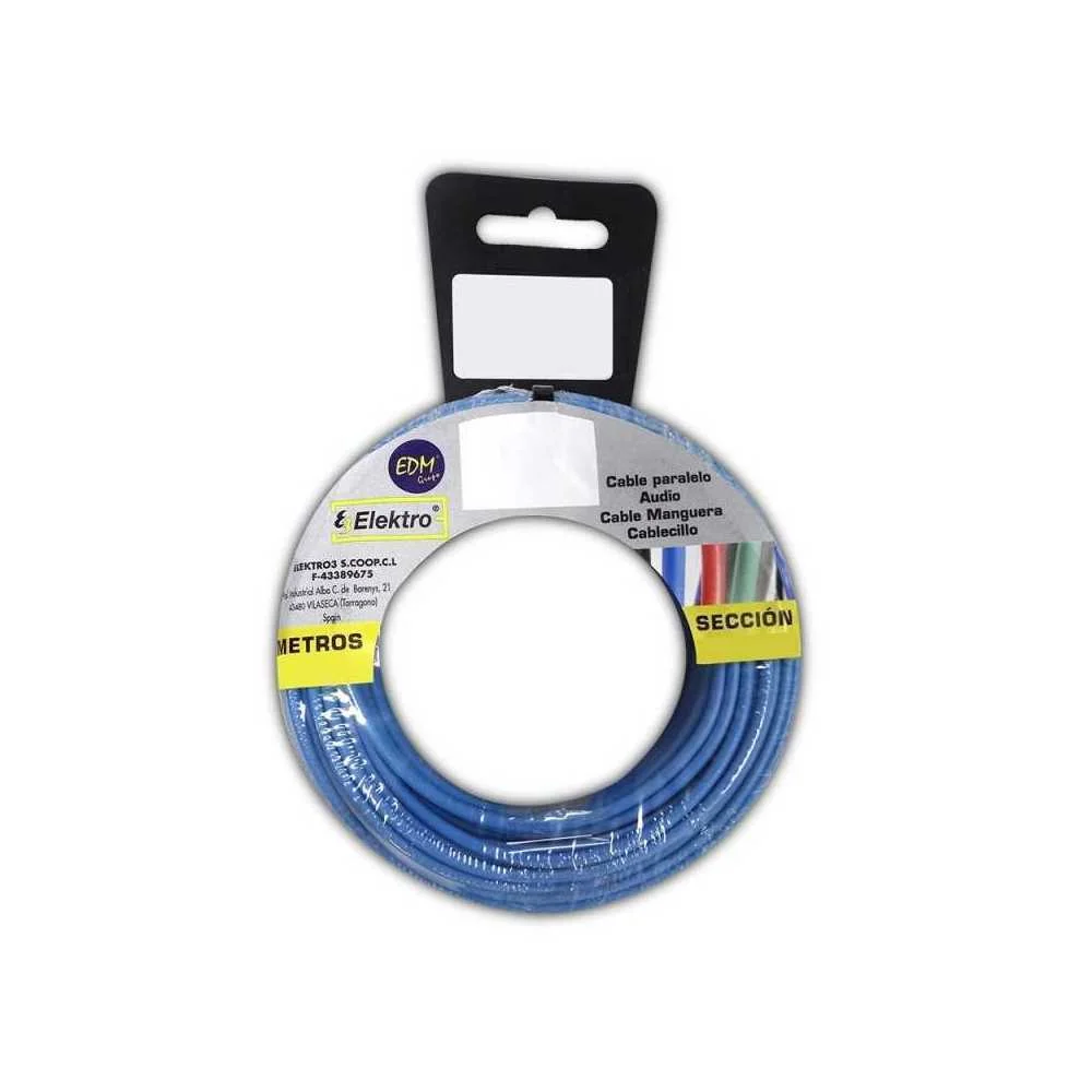 Rolo De Cabo Flex&iacute;vel 1,5mm Azul 10mts