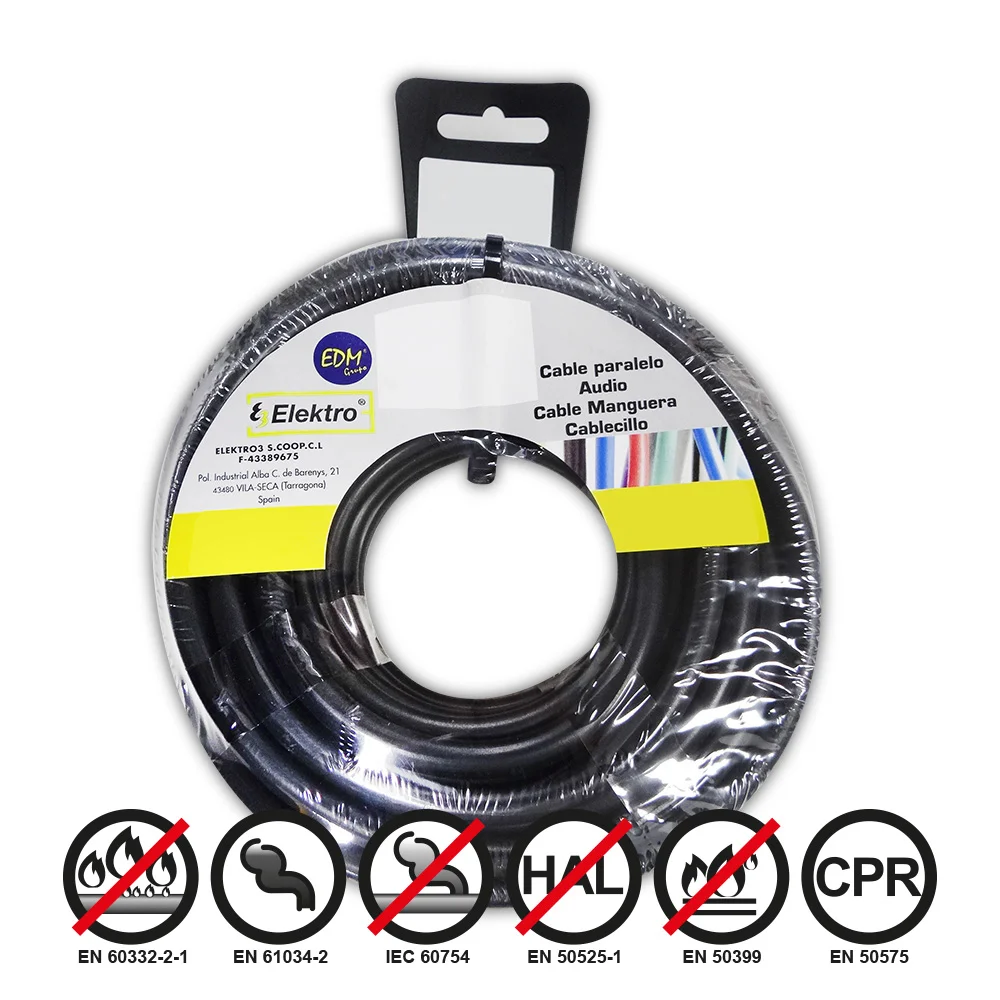 Rolo De Cabo Flex&iacute;vel 2,5mm Preto 5mts