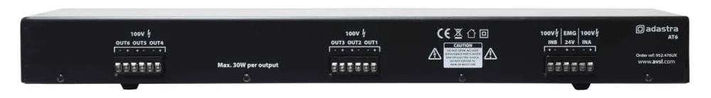 Atenuador 100v Montaje En Rack At6 Fuente A/B 6x3.