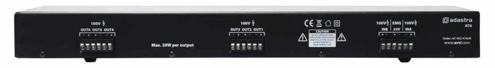 Atenuador 100v Montaje En Rack At6 Fuente A/B 6x3.