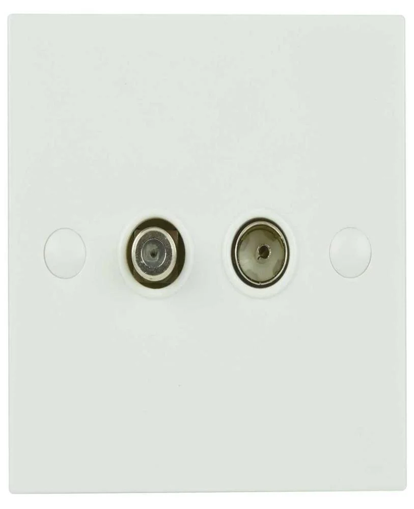 Toma Coaxial de Pared para Tv Y Sat&eacute;lite