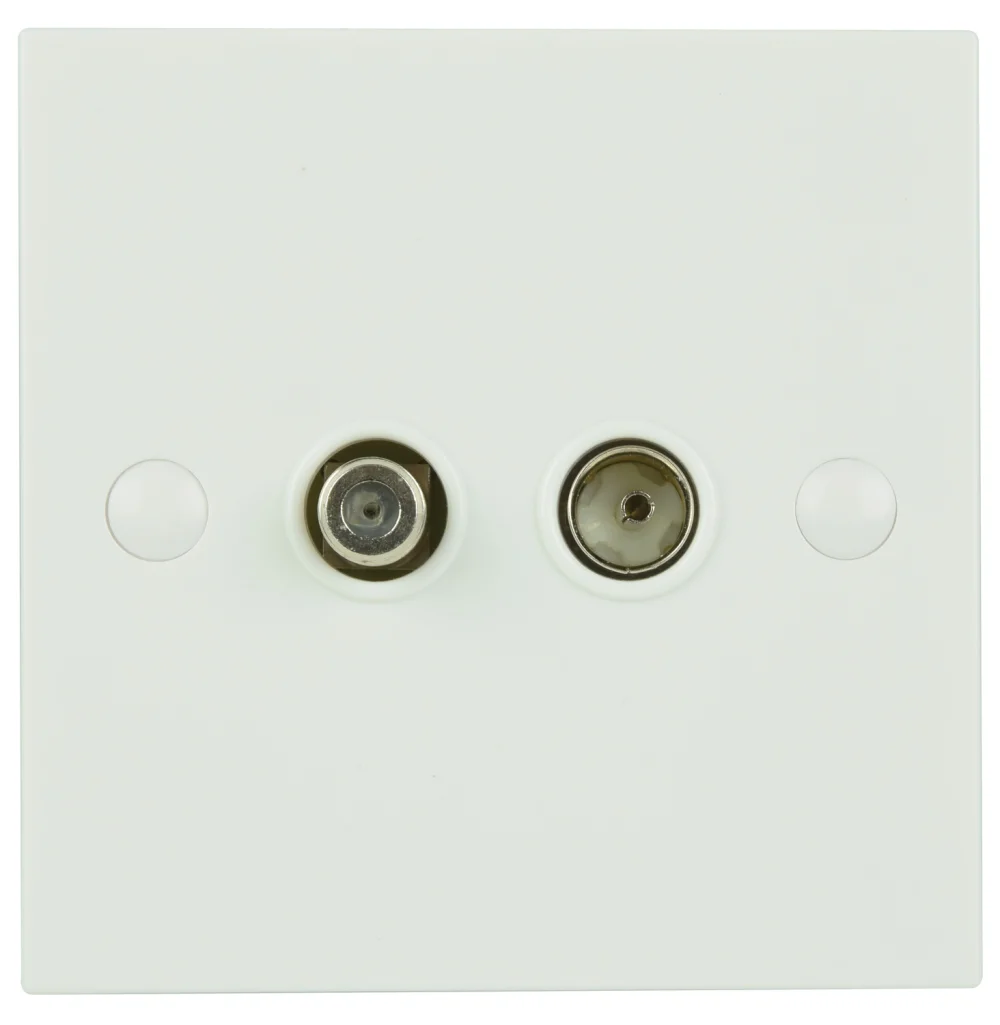 Toma Coaxial de Pared para Tv Y Sat&eacute;lite