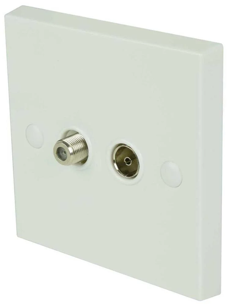 Toma Coaxial de Pared para Tv Y Sat&eacute;lite