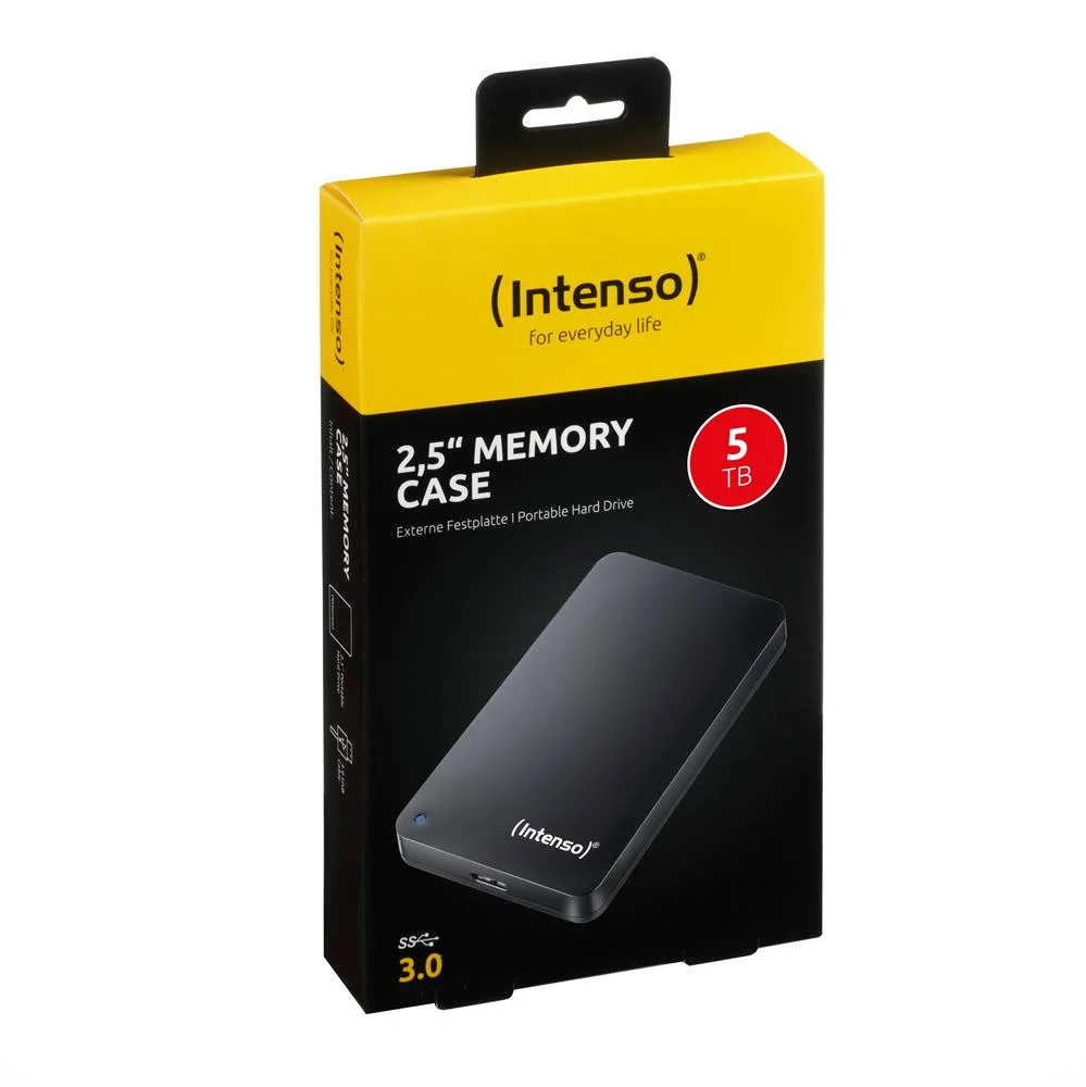 Intenso Hard Drive Memory Case - 5gb - Usb 3.0 - Black