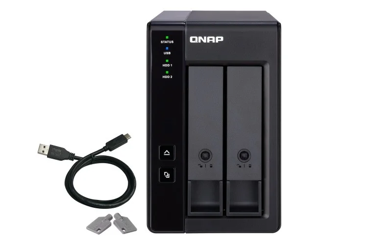 Estrutura de Expans&atilde;o Nas Qnap Tr-002 2 Ba&iacute;as Usb Type-C