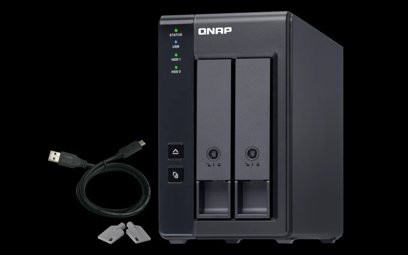 Estrutura de Expans&atilde;o Nas Qnap Tr-002 2 Ba&iacute;as Usb Type-C