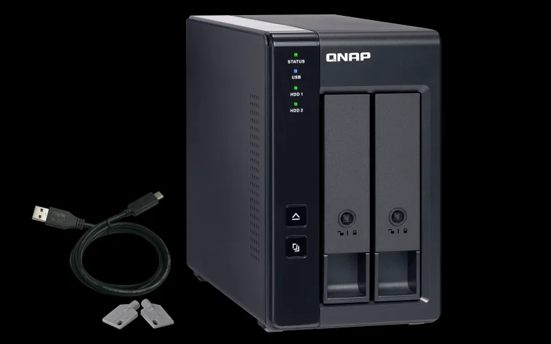 Estrutura de Expans&atilde;o Nas Qnap Tr-002 2 Ba&iacute;as Usb Type-C