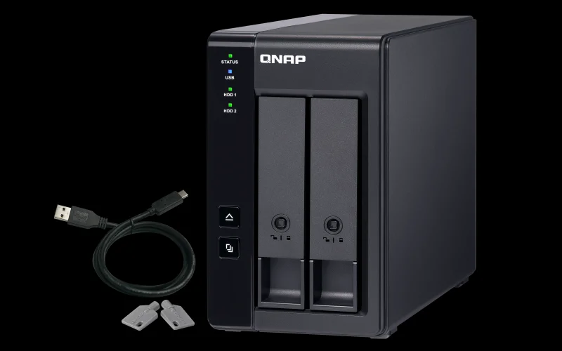 Estrutura de Expans&atilde;o Nas Qnap Tr-002 2 Ba&iacute;as Usb Type-C